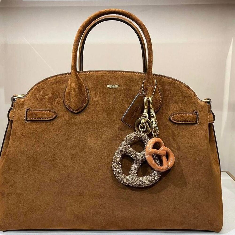 Coach brown crystal pretzel charm - Picture 3 of 3